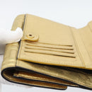 FENDI Zucca Mamma Bifold Wallet Leather Gold Tone 8M0419 Auth BA14623A-23