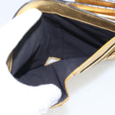 FENDI Zucca Mamma Bifold Wallet Leather Gold Tone 8M0419 Auth BA14623A-26