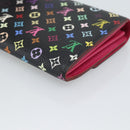 LOUIS VUITTON Monogram Multicolor Portefeiulle Sarah Black M60668 Auth BA14625V-15