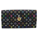 LOUIS VUITTON Monogram Multicolor Portefeiulle Sarah Black M60668 Auth BA14625V-13