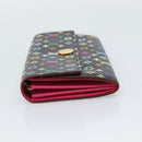 LOUIS VUITTON Monogram Multicolor Portefeiulle Sarah Black M60668 Auth BA14625V-3
