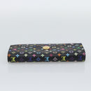 LOUIS VUITTON Monogram Multicolor Portefeiulle Sarah Black M60668 Auth BA14625V-5