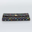 LOUIS VUITTON Monogram Multicolor Portefeiulle Sarah Black M60668 Auth BA14625V-6
