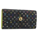 LOUIS VUITTON Monogram Multicolor Portefeiulle Sarah Black M60668 Auth BA14628-1