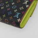 LOUIS VUITTON Monogram Multicolor Portefeiulle Sarah Black M60668 Auth BA14628-15