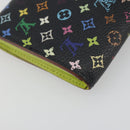 LOUIS VUITTON Monogram Multicolor Portefeiulle Sarah Black M60668 Auth BA14628-16