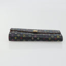 LOUIS VUITTON Monogram Multicolor Portefeiulle Sarah Black M60668 Auth BA14628-6
