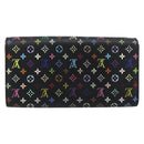LOUIS VUITTON Monogram Multicolor Portefeiulle Sarah Black M60668 Auth BA14629-2