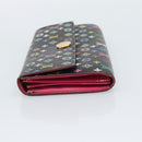 LOUIS VUITTON Monogram Multicolor Portefeiulle Sarah Black M60668 Auth BA14629-3