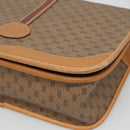 GUCCI Micro GG Supreme Web Sherry Line Shoulder Bag PVC Beige Gold Auth BA1463-9