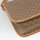 GUCCI Micro GG Supreme Web Sherry Line Shoulder Bag PVC Beige Gold Auth BA1463-16