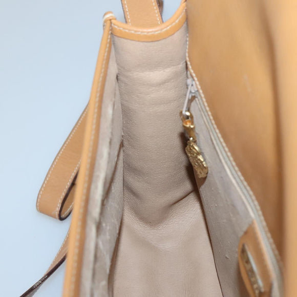 GUCCI Micro GG Supreme Web Sherry Line Shoulder Bag PVC Beige Gold Auth BA1463