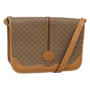 GUCCI Micro GG Supreme Web Sherry Line Shoulder Bag PVC Beige Gold Auth BA1463-1