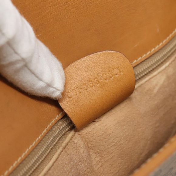 GUCCI Micro GG Supreme Web Sherry Line Shoulder Bag PVC Beige Gold Auth BA1463