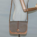 GUCCI Micro GG Supreme Web Sherry Line Shoulder Bag PVC Beige Gold Auth BA1463-21