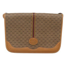 GUCCI Micro GG Supreme Web Sherry Line Shoulder Bag PVC Beige Gold Auth BA1463-13