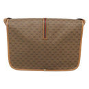 GUCCI Micro GG Supreme Web Sherry Line Shoulder Bag PVC Beige Gold Auth BA1463-2