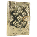 LOUIS VUITTON Monogram Miroir Agenda PM Planner Cover Gold R20962 Auth BA14630A-1