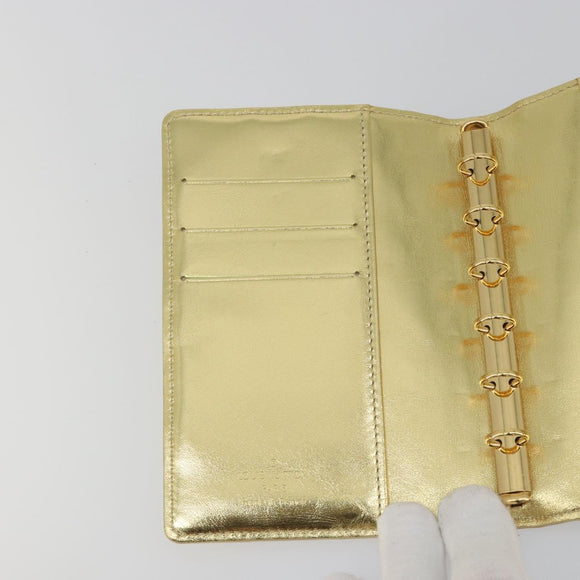 LOUIS VUITTON Monogram Miroir Agenda PM Planner Cover Gold R20962 Auth BA14630A