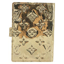 LOUIS VUITTON Monogram Miroir Agenda PM Planner Cover Gold R20962 Auth BA14630A-3