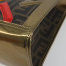 FENDI Zucca Tote Bag PVC Leather Brown Gold Tone 8BH189 Auth BA14632-9