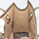 FENDI Zucca Tote Bag PVC Leather Brown Gold Tone 8BH189 Auth BA14632-18