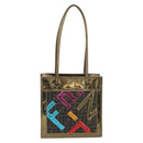 FENDI Zucca Tote Bag PVC Leather Brown Gold Tone 8BH189 Auth BA14632-13