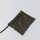 FENDI Zucca Tote Bag PVC Leather Brown Gold Tone 8BH189 Auth BA14632-20