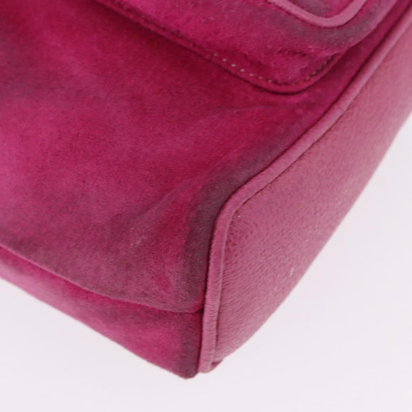 GUCCI Bamboo Backpack Suede Pink Gold Tone 003 1705 0080 Auth BA14635
