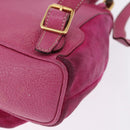 GUCCI Bamboo Backpack Suede Pink Gold Tone 003 1705 0080 Auth BA14635-18