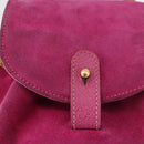 GUCCI Bamboo Backpack Suede Pink Gold Tone 003 1705 0080 Auth BA14635-20