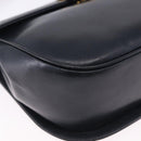 Salvatore Ferragamo Gancini Shoulder Bag Leather Navy Gold Tone Auth BA14636-9