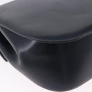 Salvatore Ferragamo Gancini Shoulder Bag Leather Navy Gold Tone Auth BA14636-15