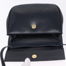 Salvatore Ferragamo Gancini Shoulder Bag Leather Navy Gold Tone Auth BA14636-18