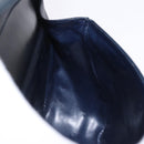 Salvatore Ferragamo Gancini Shoulder Bag Leather Navy Gold Tone Auth BA14636-19