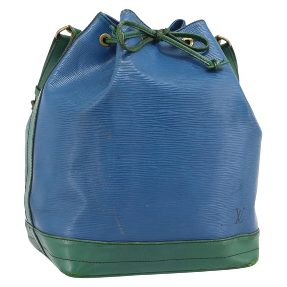 LOUIS VUITTON Epi Noe Shoulder Bag Green Blue M44044 LV Auth BA14637