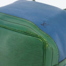 LOUIS VUITTON Epi Noe Shoulder Bag Green Blue M44044 LV Auth BA14637-9