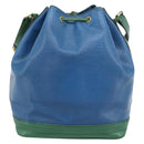LOUIS VUITTON Epi Noe Shoulder Bag Green Blue M44044 LV Auth BA14637-2