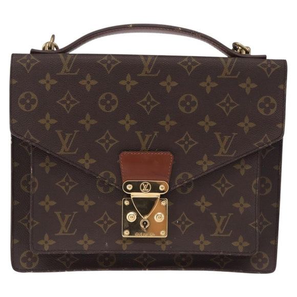 LOUIS VUITTON Monogram Monceau 28 Hand Bag 2way M51185 LV Auth BA14646