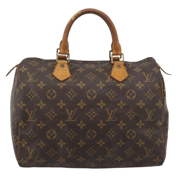LOUIS VUITTON Monogram Speedy 30 Hand Bag M41526 LV Auth BA14647