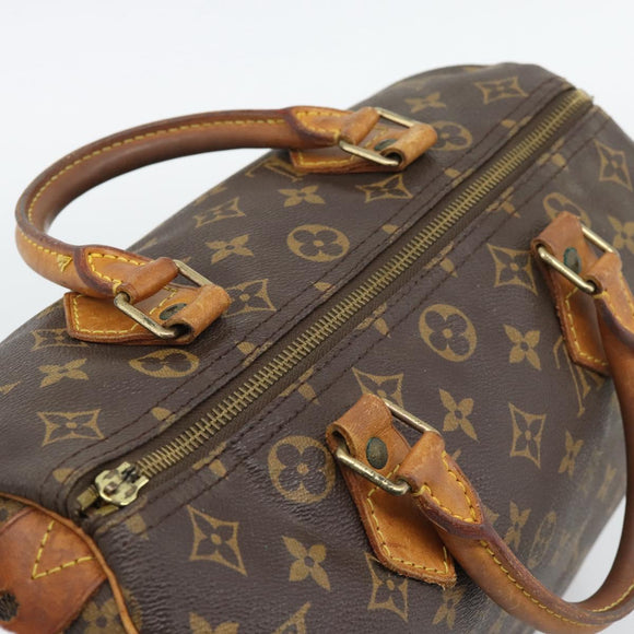 LOUIS VUITTON Monogram Speedy 30 Hand Bag M41526 LV Auth BA14647