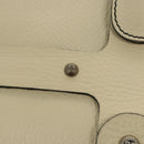 Salvatore Ferragamo Tote Bag Leather White Silver Auth BA1465-19