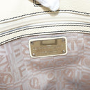 Salvatore Ferragamo Tote Bag Leather White Silver Auth BA1465-20