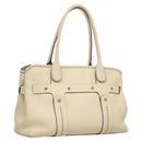 Salvatore Ferragamo Tote Bag Leather White Silver Auth BA1465-1