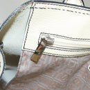 Salvatore Ferragamo Tote Bag Leather White Silver Auth BA1465-23