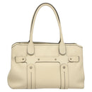 Salvatore Ferragamo Tote Bag Leather White Silver Auth BA1465-2