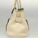 Salvatore Ferragamo Tote Bag Leather White Silver Auth BA1465-3