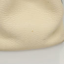 Salvatore Ferragamo Tote Bag Leather White Silver Auth BA1465-5