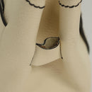 Salvatore Ferragamo Tote Bag Leather White Silver Auth BA1465-6