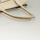 Salvatore Ferragamo Tote Bag Leather White Silver Auth BA1465-9
